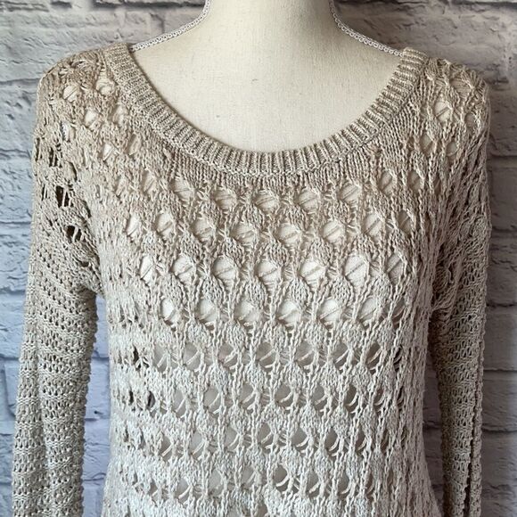 HOLLISTER Crochet Long Sleeve Sweater Size Small - Picture 3 of 8